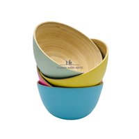 Bamboe wegwerpbaar ecologisch keukengerei serveerschaal salade luxe design lichtgewicht vintage servies voedselveilig fabrieksgemaakt