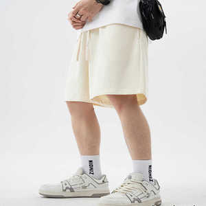 2024 Unisex Cotton Jersey <b>Shorts</b> Comfortable <b>Elastic</b> Waistband Solid Black Mid <b>Waist</b> Gym Utility Oversized Casual Board <b>Shorts</b> - Product Image 3