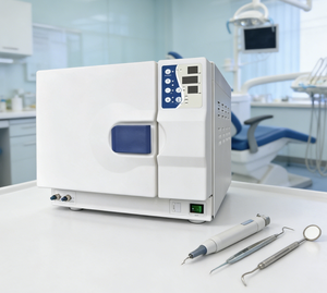 Stérilisateur à vapeur dentaire, autoclave, certifié CE, avec téléchargement de données USB, commande manuelle, pièces de rechange et accessoires - Product Image 3
