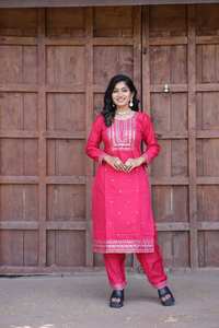 Conjunto de Kurta de viscosa bordado moderno para mujeres y niñas, estilo indio para fiestas, ropa pakistaní - Product Image 6