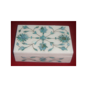 Boîtes cadeaux Ramadan en marbre naturel de qualité supérieure, faites à la main, avec un motif en incrustation de nacre - Product Image 1