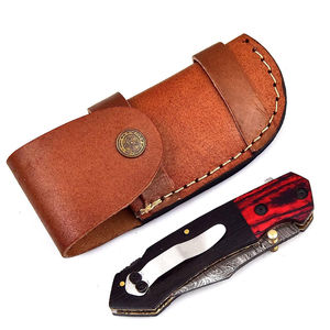 มีดพับเหล็กดามัสกัส ด้ามไม้ ขนาดพกพา - รับผลิตตามแบบ (OEM) ปรับแต่งได้ ใช้งานได้หลากหลาย เหมาะสำหรับตั้งแคมป์ รับประกัน 3 ปี เปลี่ยนใบมีดได้รวดเร็ว - Product Image 5