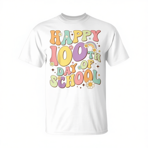 T-shirt Joyeux 100ème Jour d'École pour les Enseignants – Cadeau Promotionnel Original et Amusant pour les 100 Jours d'École - Product Image 2