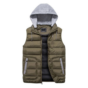 Soft shell hommes capuche Puffer gilets vêtements d'extérieur gilet d'hiver pour hommes léger coupe-vent à capuche gilet pour Golf course - Product Image 4