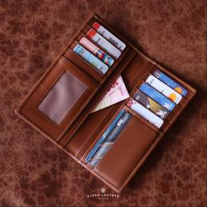 Elegant Unisex Genuine Leather Long <b>Wallet</b> High Quality Vintage Minimalist Open Design with Soft Interior Lining Indonesian Made - Product Image 6