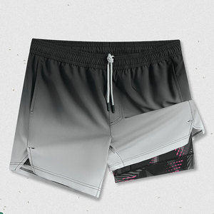 Short de gym High Street pour homme pour l'été 100% coton à séchage rapide respirant avec poches latérales Nouveau style de tissage non tissé - Product Image 6