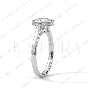 925 <b>Silver</b> Most Selling Bezel Setting Round Cut Diamond <b>Ring</b> for Everyday Wear Office Use and Elegant Styling Gift For Her - Product Image 4
