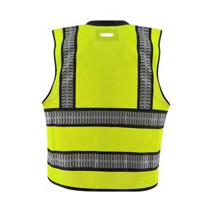 เสื้อกั๊กนิรภัยสะท้อนแสงสีดำ Hi-Vis มีกระเป๋าเสื้อกั๊กรักษาความปลอดภัยสะท้อนแสงมองเห็นได้ชัดเจน - Product Image 4