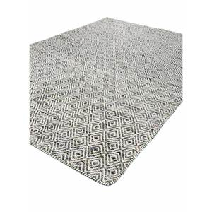 Abrash Adwv-13047 Grey & Black Flat Weave Wool & Viscose Geometric <b>Rug</b> for Home Hallway Living Room Teen Office-Rectangle - Product Image 2