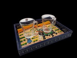 Bandeja de Servicio de Diseño con Recubrimiento de Esmalte de Madera MDF, Bandeja de Mesa de Alta Calidad para Hoteles y Restaurantes - Product Image 3