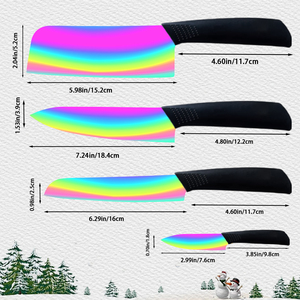 Cuchillo Plegable de Cerámica con Estampado Floral y Mango de Plástico para Cocina Diaria, Calidad Premium, Envío Rápido - Product Image 2
