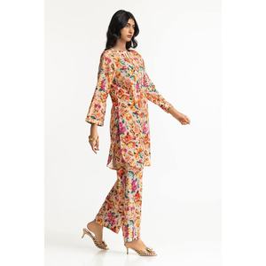 ชุดเซ็ตผ้าชีฟองพิมพ์ลายโดบี้สำหรับผู้หญิง สวมใส่ได้ทุกวัน แบบ 2 ชิ้น ความยาวระดับเข่า แขนสามส่วน มีไซส์ XXS - Product Image 1