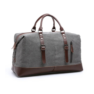 2024 nuevo bolso de lona de cuero genuino Vintage traje de almacenamiento con cremallera bolsa impermeable Multi-portátil zapato estuche de transporte para hombres y mujeres - Product Image 4