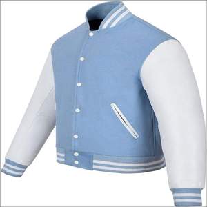 Blousons universitaires personnalisés 2026 de couleur unie pour équipes sportives en plein air – Blouson de baseball universitaire de haute qualité pour hommes - Product Image 3