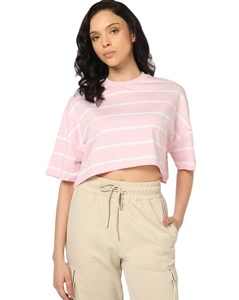 High Quality Women's Summer Boxy T-Shirts 100% Cotton Breathable Casual Short Sleeve Wholesale - Product Image 1