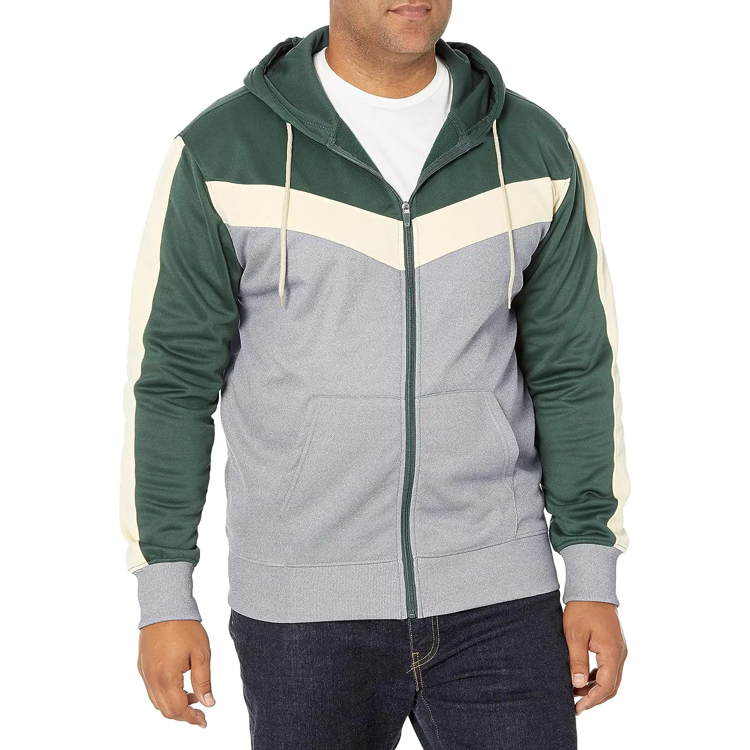High Quality Men's Clothing Wholesale OEM Customized Long Sleeves Streetwear Printing Sweatshirt Quick Dry Zip Up Hoodies