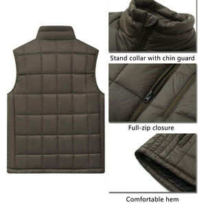Comfortable Casual Winter Canvas Puffer <b>Vest</b> for <b>Men</b> Waterproof Heated Anti-UV Outerwear Puffer <b>Vest</b> Made In Pakistan - Product Image 2