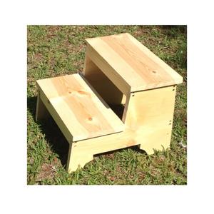 Taburete de Madera Maciza con Acabado Natural Liso, Ideal para Armarios, Despensas, Encimeras de Cocina y Uso Diario en el Hogar - Product Image 3