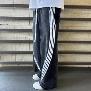 กางเกงจ็อกเกอร์ทรงหลวมสไตล์สตรีทแฟชั่น ลายทาง กางเกงวอร์มผ้าฝ้าย 100% สไตล์ลำลอง น้ำหนักเบา บริการ OEM มีให้บริการ - Product Image 5