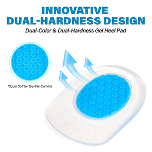 Bantalan tumit lembut, traksi olahraga, menyerap guncangan Achilles Tendonitis Plantar Fasciitis tumit taji nyeri tumit, bantalan Gel tumit - Product Image 3