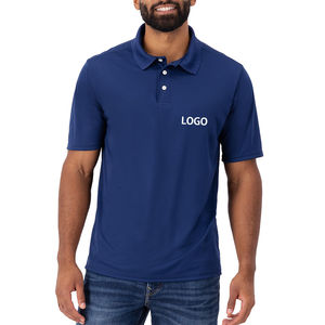 Polo extensible à séchage rapide personnalisé pour hommes coupe normale coton polyester avec impression de logo manches courtes grande taille - Product Image 1