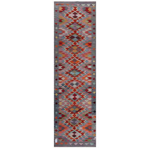 Tapis de couloir Maimana Afghanistan Kilim 296 x 87 cm - Product Image 1