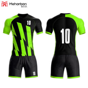 Новинка унисекс Мягкая командная тренировочная Удобная классная дизайнерская сублимационная мужская футбольная форма комплект из 2 предметов - Product Image 2