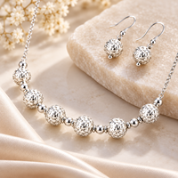 Perle d'espacement ronde martelée en argent sterling 925 de 5,8 mm, 0,29 g/pièce, pour la fabrication de bijoux pour femmes