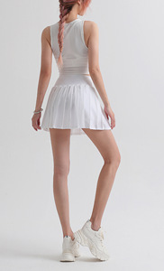 กระโปรงจีบ2ชิ้นสำหรับผู้หญิงแห้งเร็วระบายอากาศได้ดีสำหรับกีฬากลางแจ้งเทนนิสและพิเคิลบอลพิมพ์ลาย - Product Image 3