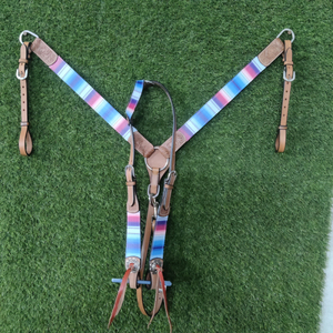 Ensemble de collier de poitrine Western Horse Headstall Premium Cow Hide cuir léger tendance design personnalisé pointe de cheval saisonnière - Product Image 1