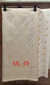 Elegante tela de Sari de nailon suave con hermosa textura suave cómoda y elegante drapeado y colores llamativos para ocasiones de fiesta - Product Image 4