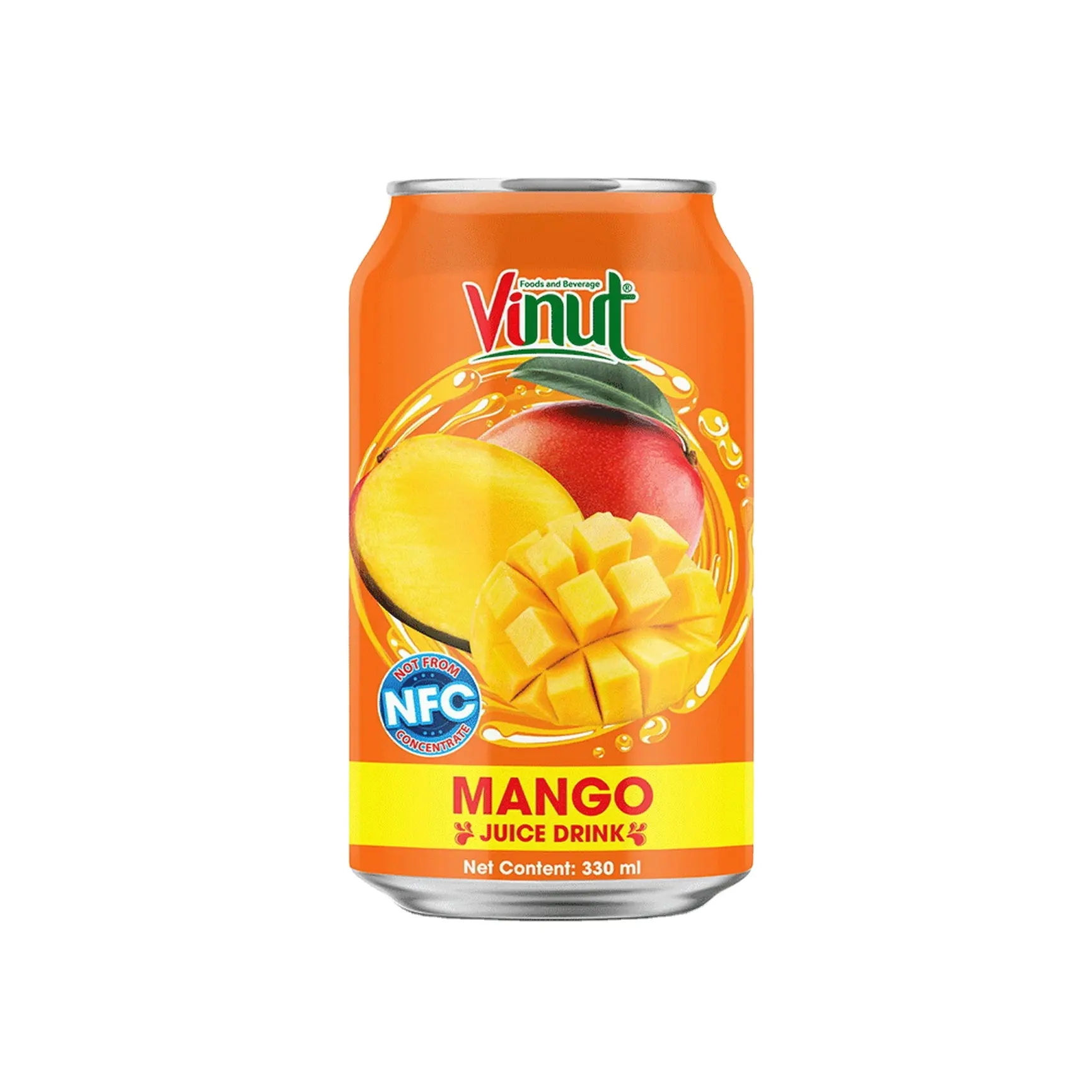 330ml VINUT Good price 100% Pure Free Design Your Label Distributors Canned Mango Juice drink