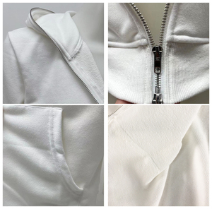 Sudadera con capucha Fullzip personalizada de alta calidad unisex, chaqueta con cremallera de cara completa para hombre, temporada de invierno, hecha de poliéster/algodón, venta al por mayor - Product Image 2