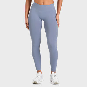 Service OEM, meilleur prix du fabricant, leggings pour femmes personnalisés, logo sur la taille, vêtements de yoga professionnels, pantalon uni antibactérien - Product Image 2