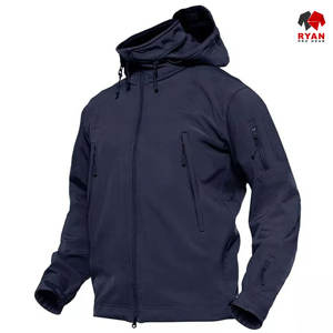 Customized Design Softshell <b>Jacket</b> for <b>Men</b> Zipper Closure Breathable Fabric with Customized Logo - Product Image 1