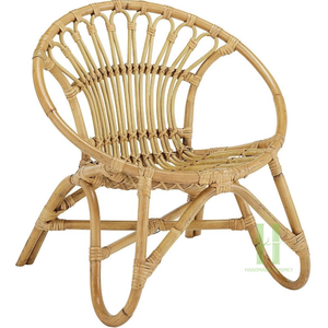 Kids Rattan Rocker <b>Chair</b> Woven Bamboo Swivel Seat Nursery <b>Reading</b> <b>Chair</b> with Cushion - Product Image 6
