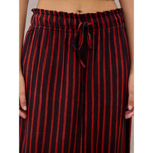 Pantalon palazzo taille haute Yin Yang à enrouler - Mélange respirant et infroissable - Product Image 5