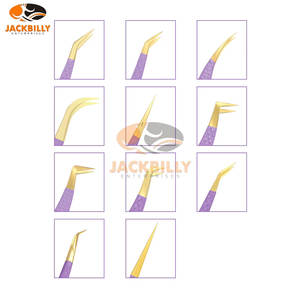 Pinzas de pestañas con punta de fibra y logotipo de impresión personalizado, pinzas Nano Grip para extensiones de pestañas, herramientas profesionales de pestañas de etiqueta privada - Product Image 4