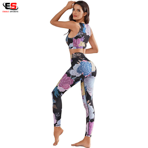 Best Selling 2-Piece Ribbed <b>Yoga</b> Set for Women Plus Size Sublimated Plaid Gym Clothing Fitness Wear Top-Ranked Wholesale - Product Image 4