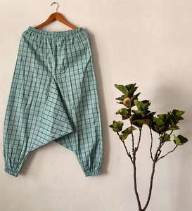 Femmes écologique Boho Joggers confortable Baggy vérifier Yoga pantalon cordon fermeture coupe ample décontracté hiver toile plat - Product Image 5