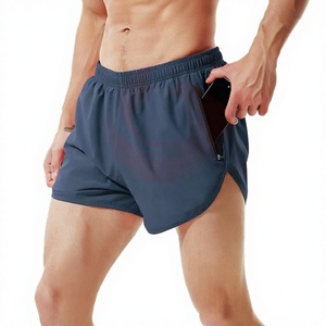 Shorts de sport pour hommes avec logo personnalisé, grande taille, athlétiques, pour la course à pied, la salle de sport, avec poches, OEM - Product Image 1