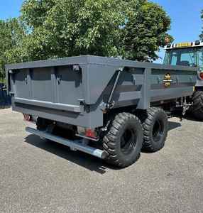 Remorque à benne basculante robuste 1000 kg, plateau en acier hydraulique, remorque de chantier - Product Image 3