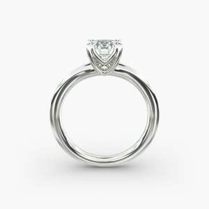Anillo de Compromiso Solitario Tejido, Joyería Fina con Diseño Único para Cualquier Lugar - Product Image 5