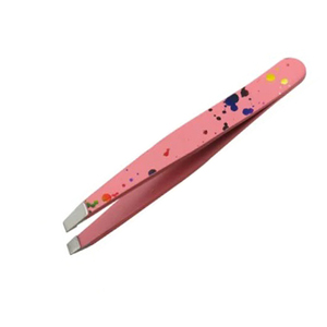 High Quality Professional Stainless Steel Slant Tweezers Precision Eyebrow Beauty <b>Tool</b> Eyebrow Tweezers - Product Image 1