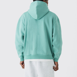 OEM/ODM Pull à capuche épais avec logo imprimé DTG personnalisé 100% coton Couleur unie Respirant Coupe décontractée Sweats à capuche de base - Product Image 2