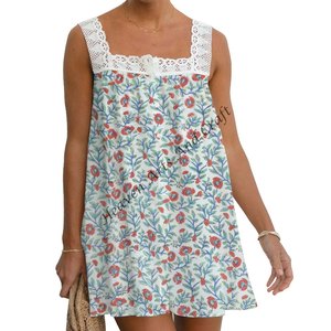 Robe à imprimé bohème, vente en gros, vêtements ethniques indiens pour les festivals d'été et les occasions décontractées, tunique pour femmes, haut en dentelle, tenue de tous les jours pour filles - Product Image 2