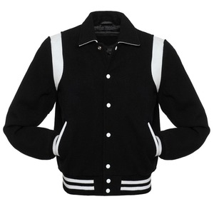 2025 patchs de broderie OEM collège Baseball veste Varsity Bomber Letterman support respirant décontracté hiver tissu léger à capuche - Product Image 1