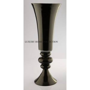 Diseño Simple estándar negro pulido boda decoración flor trompeta tamaño personalizado MESA CENTRO DE MESA floreros - Product Image 1