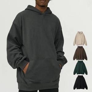 Venta al por mayor hombres personalizados sudaderas con capucha de gran tamaño en blanco liso sudaderas con capucha de lana sudaderas con capucha de algodón unisex ropa de calle de peso pesado - Product Image 6