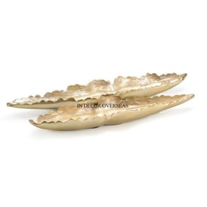 Bol en métal robuste de forme ovale avec fleurs plaquées or et poignée design, couleur unique, résistant à la chaleur, meilleure prise en main - Product Image 6